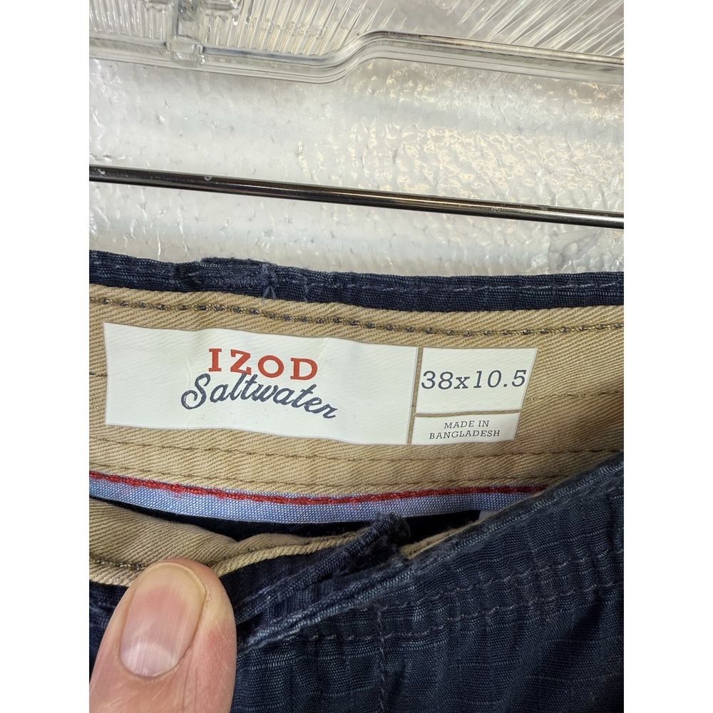 Izod Saltwater Cargo Shorts Men's 38 x 10.5 Blue Flex Stretch Fishing Outdoor - Picture 5 of 6